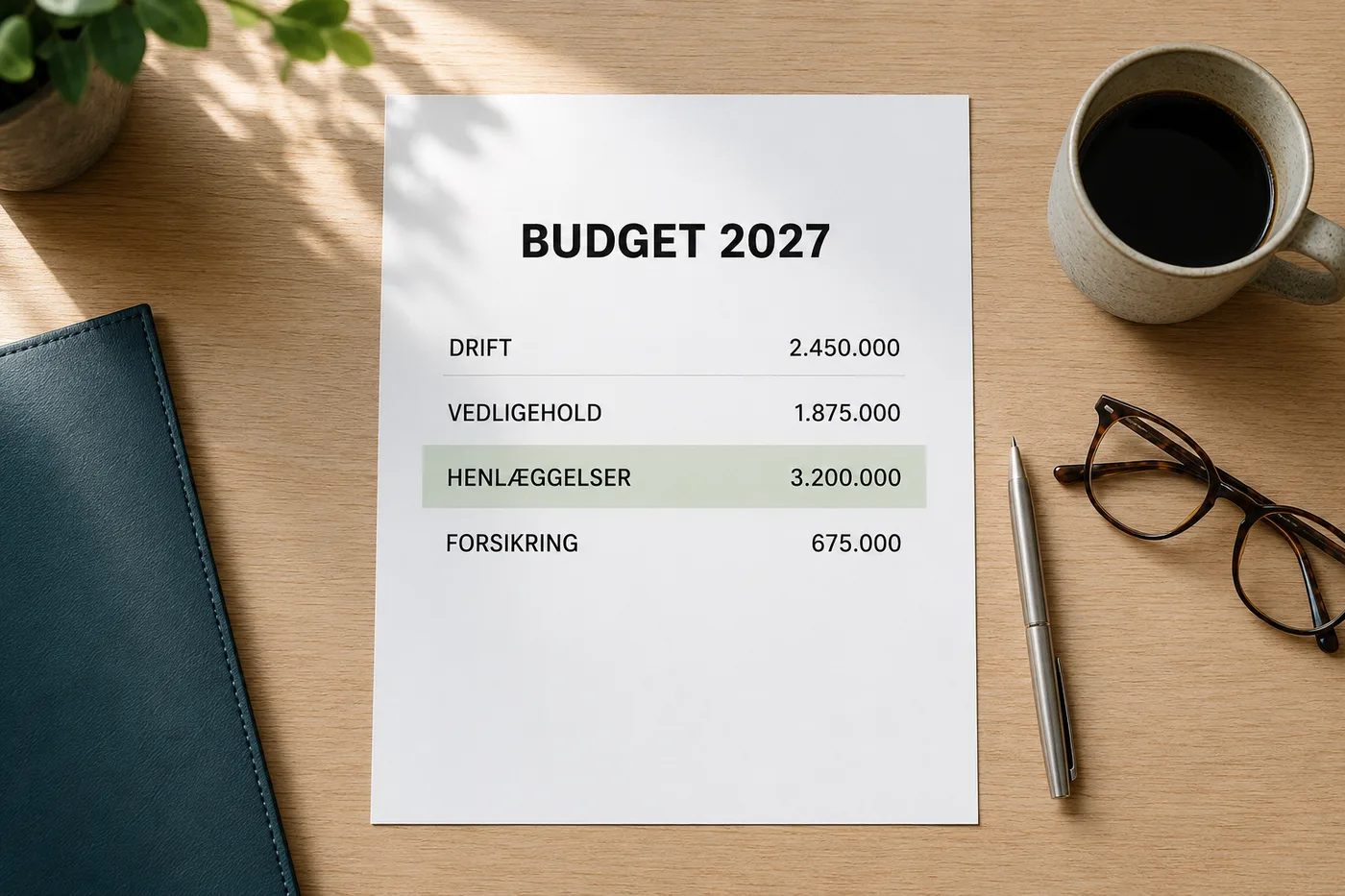 Illustration: Budget i boligforeningen: fra tal til beslutninger