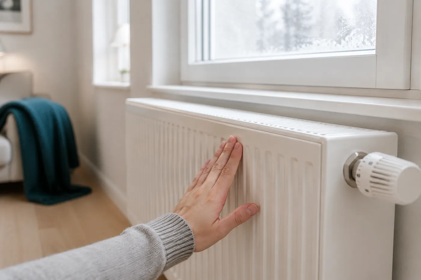 Illustration: Radiator varm i toppen og kold i bunden - hvad betyder det?