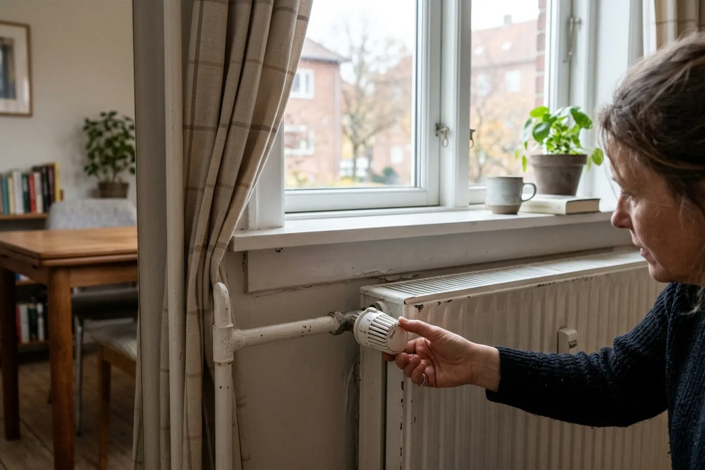 Illustration: Termostatens tal 1-5 - hvad svarer de til i grader?