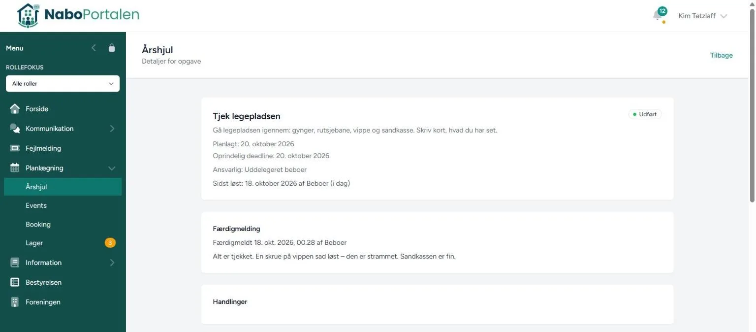 Udført – skærmbillede fra NaboPortalen
