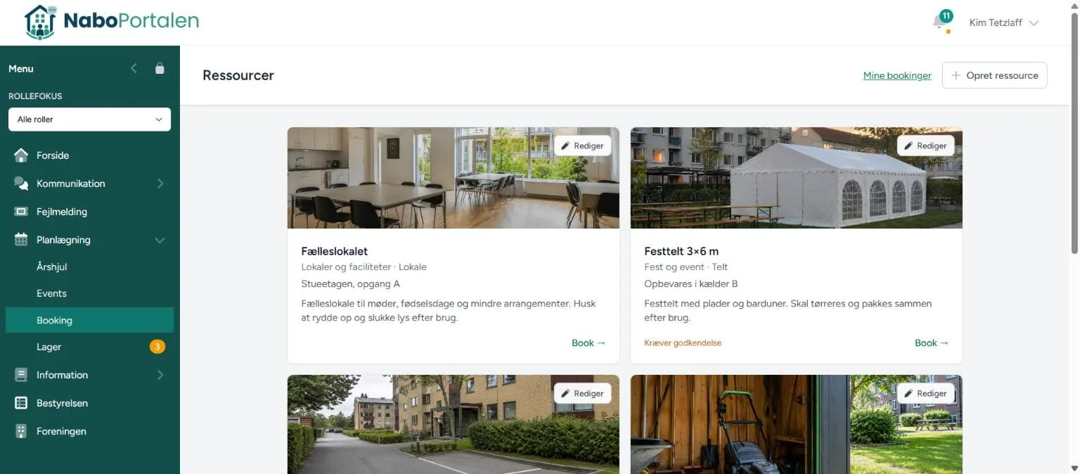 Opret ressource – skærmbillede fra NaboPortalen