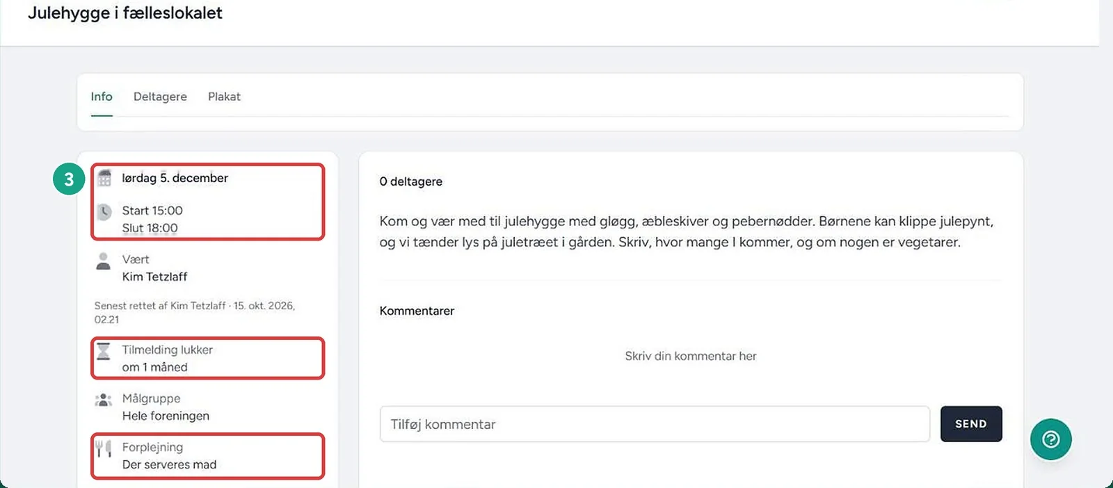 Alt om arrangementet – skærmbillede fra NaboPortalen
